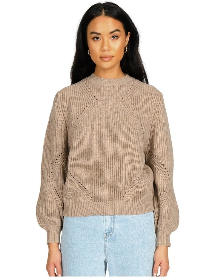 Promo π Rusty Caspian Crew Neck Knit In Natural π