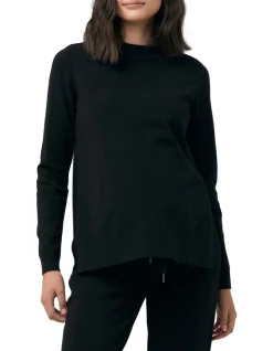 Best Sale 😀 Ripe Morgan Side Split Nursing Knit Black ⌛