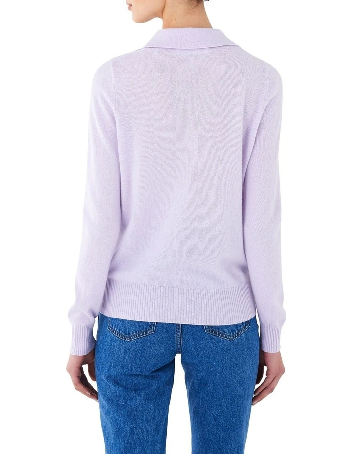 Top 10 β¨ Skin And Threads Knitted Cashmere Polo In Lilac β€οΈ - Image 2