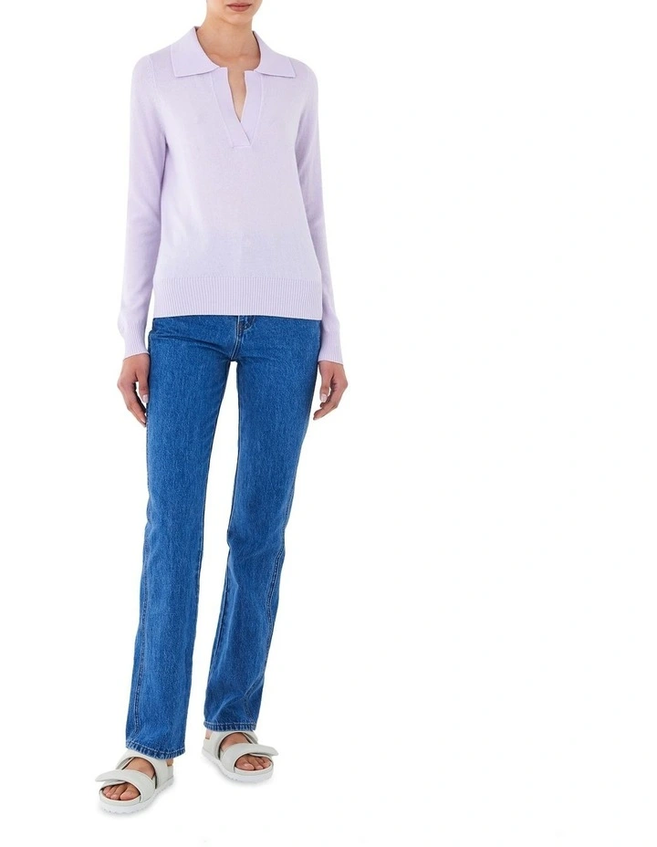 Top 10 β¨ Skin And Threads Knitted Cashmere Polo In Lilac β€οΈ - Image 3