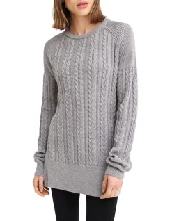 Buy 🧨 Belle & Bloom At Last Cable Knit Jumper With Slit 🛒