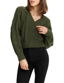 Wholesale ❤️ Belle & Bloom Without You Cable Knit V-neck Jumper 🧨