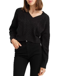 Best reviews of ❤️ Belle & Bloom Without You Cable Knit V-neck Jumper 😉