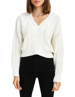 Best reviews of 👍 Belle & Bloom Without You Cable Knit V-neck Jumper 🥰