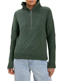 Buy 🔔 Seed Heritage Zip Funnel Neck Sweater 💯