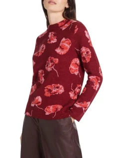 Hot Sale π David Lawrence Sierra Knit Sweater Burgundy π