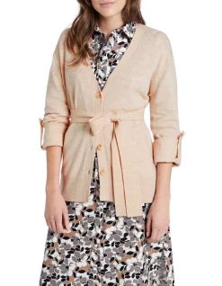 Cheap 🛒 David Lawrence Priya Belted Cardi Macadamia 🤩
