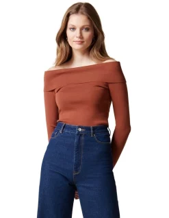 Best Sale π₯ Forever New Angeline Bardot Knit Top π§¨