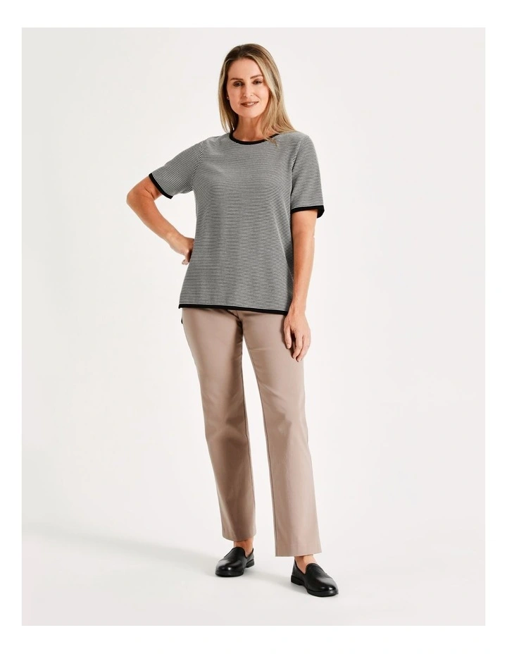 Brand new π Regatta Short Sleeve Stripe Jumper In Black/Ivory π - Image 2