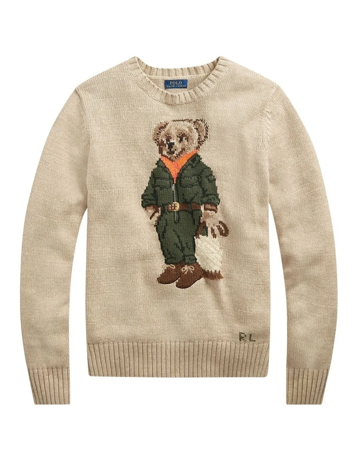 Cheap β Polo Ralph Lauren Jumpsuit Polo Bear Cotton-Blend Sweater In Beige β¨ - Image 4