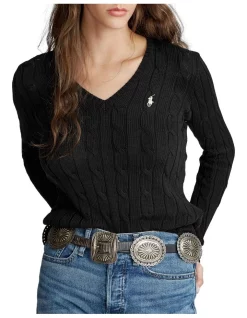 New 🌟 Polo Ralph Lauren Cable-Knit V-Neck Sweater 🛒