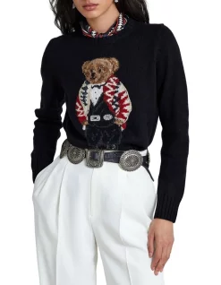 Best reviews of 𧨠Polo Ralph Lauren Beaded Polo Bear Wool-Cashmere Sweater Black β
