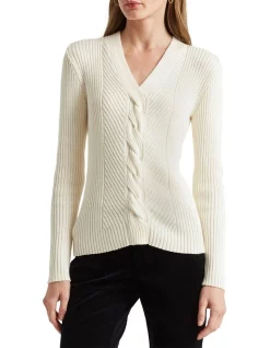 Flash Sale βοΈ Lauren Ralph Lauren Cable Cotton-Blend Sweater In Cream β¨