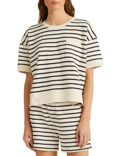 Wholesale π Lauren Ralph Lauren Striped Short-Sleeve Pullover In Cream π