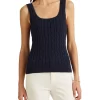 Discount 😀 Lauren Ralph Lauren Cable-Knit Sleeveless Sweater In Navy 🔥