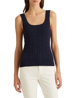 Discount π Lauren Ralph Lauren Cable-Knit Sleeveless Sweater In Navy π₯