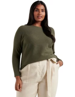 Deals β Forever New Curve Abbie Curve Essential Knit Top Forest Green π