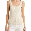 Best deal ❤️ Lauren Ralph Lauren Cable-Knit Sleeveless Sweater In Cream ❤️