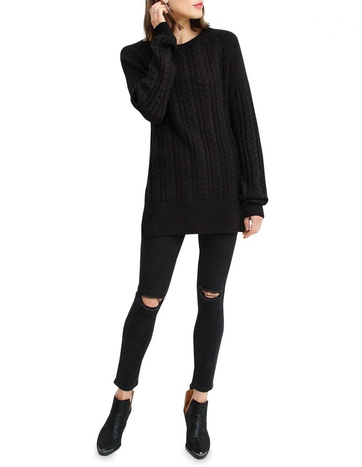 Buy π Belle & Bloom At Last Cable Knit Jumper With Slit β - Image 4