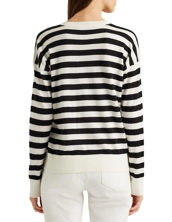 New β¨ Lauren Ralph Lauren Striped Cotton-Modal Sweater π - Image 2
