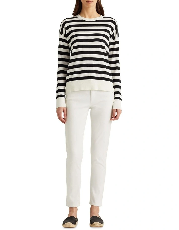 New β¨ Lauren Ralph Lauren Striped Cotton-Modal Sweater π - Image 3