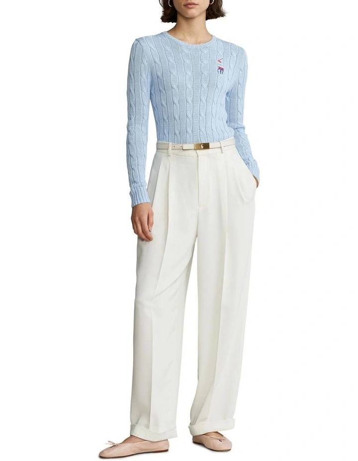 Outlet π Polo Ralph Lauren Ombre Big Pony Cable-Knit Sweater In Blue π― - Image 3