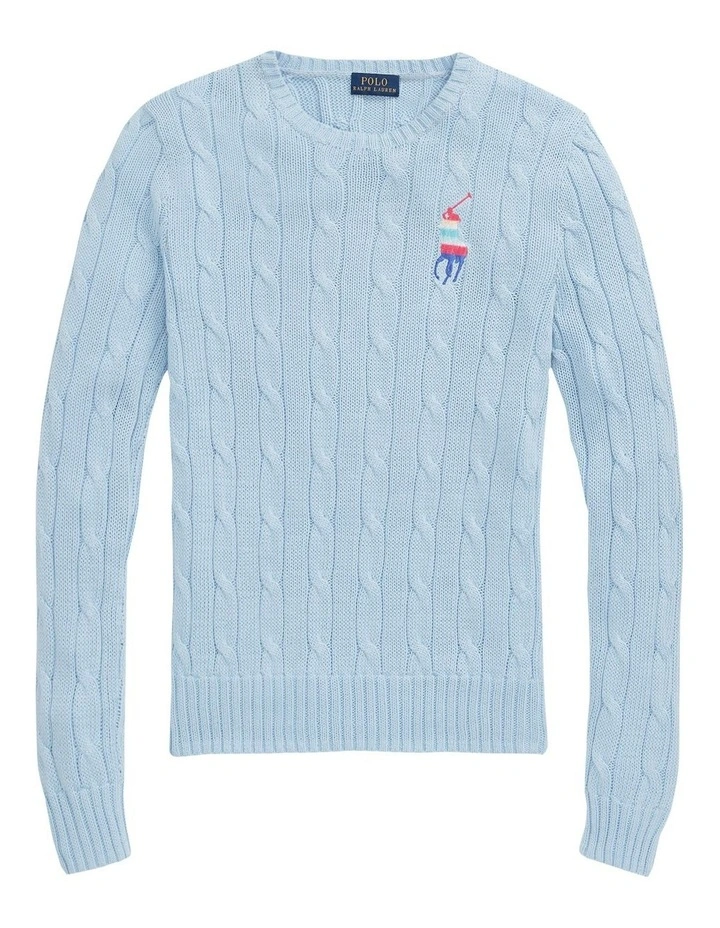 Outlet π Polo Ralph Lauren Ombre Big Pony Cable-Knit Sweater In Blue π― - Image 4