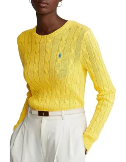 Best Pirce π Polo Ralph Lauren Cable-Knit Cotton Sweater In Yellow π