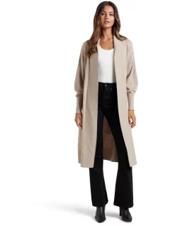 Outlet π Forever New Charlie Longline Cardigan Sandstone π