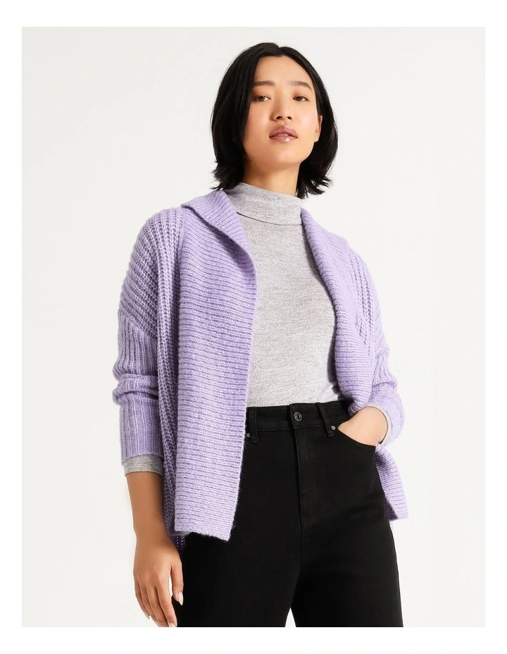 Top 10 𧨠Basque Relaxed Longline Cardigan In Dusty Violet β€οΈ