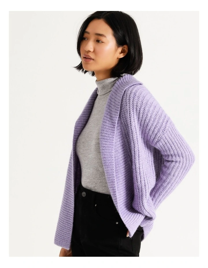 Top 10 𧨠Basque Relaxed Longline Cardigan In Dusty Violet β€οΈ - Image 4