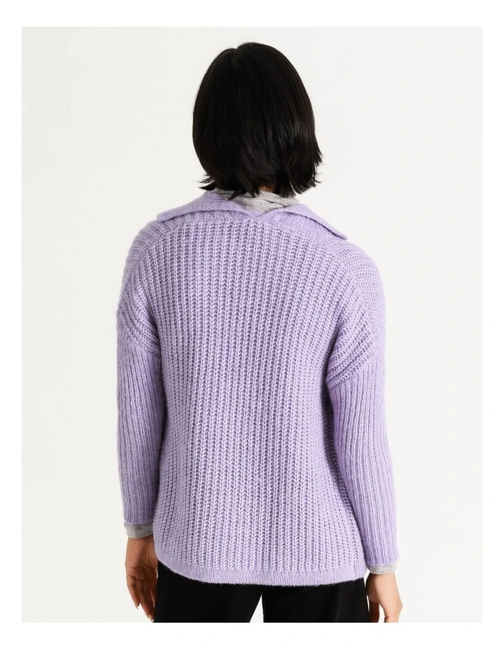 Top 10 𧨠Basque Relaxed Longline Cardigan In Dusty Violet β€οΈ - Image 6