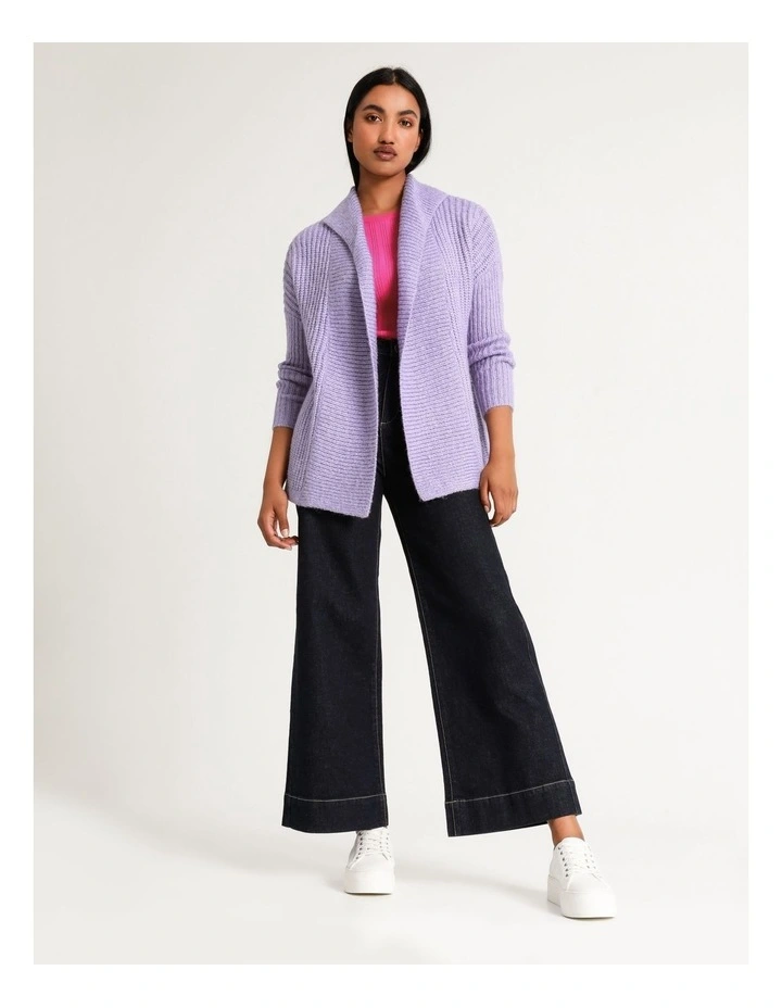 Promo β¨ Basque Relaxed Longline Cardigan In Dusty Violet π - Image 3