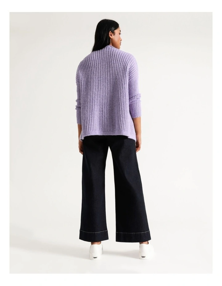 Promo β¨ Basque Relaxed Longline Cardigan In Dusty Violet π - Image 7