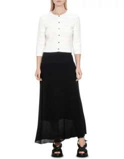 Buy ⌛ Veronika Maine Ottoman Pointelle Cardigan In Ivory 👍