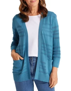 Best reviews of 👏 Black Pepper Meggison 3/4 Sleeve Cardigan In Blue ✨