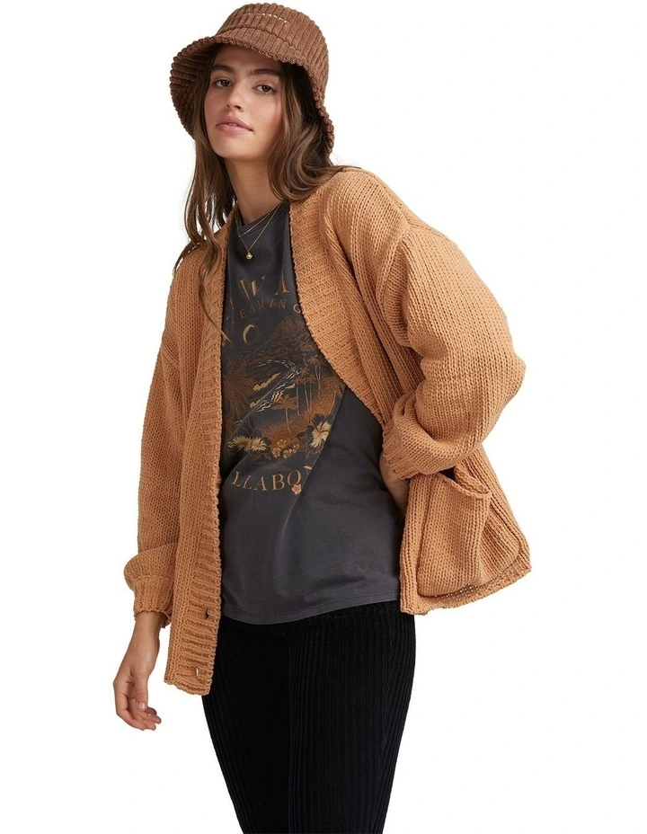 Promo π Billabong Warm As Cardigan Brown π - Image 2
