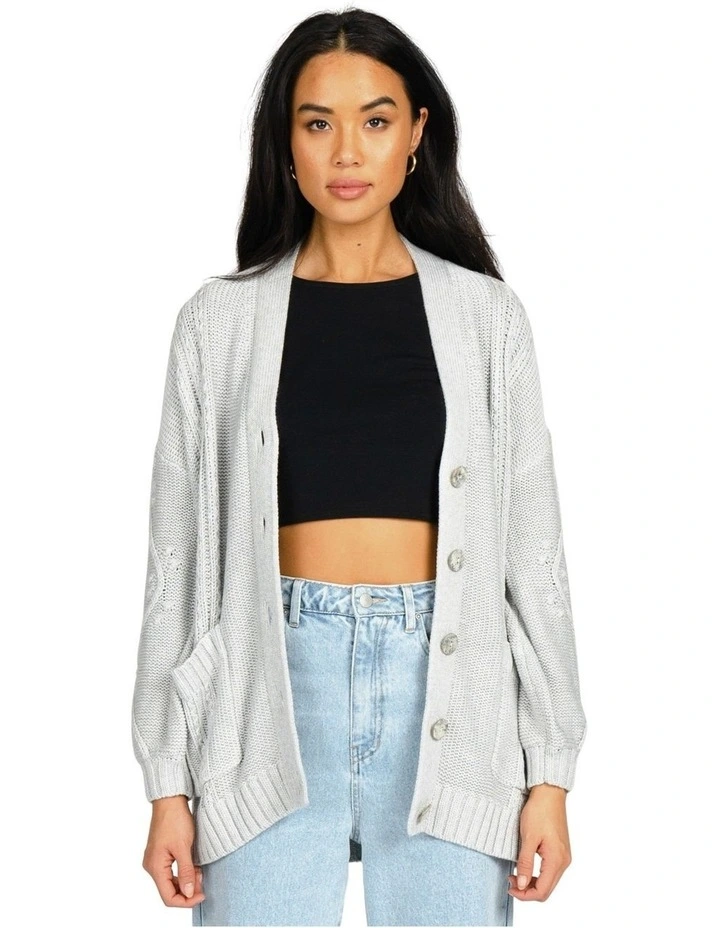 Brand new π― Rusty Cher Cable Knit Cardigan In Grey π
