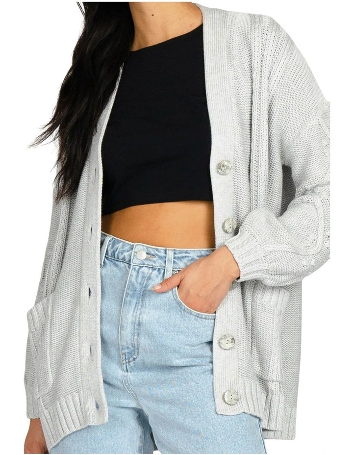 Brand new π― Rusty Cher Cable Knit Cardigan In Grey π - Image 4