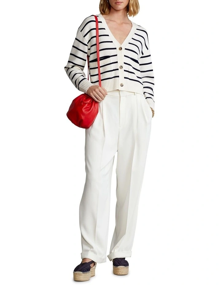 Best reviews of π Polo Ralph Lauren Striped Merino Wool V-Neck Cardigan In Cream π€© - Image 3