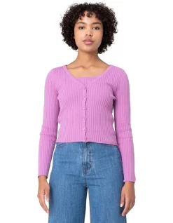 Promo π Princess Highway Sophia Ribbed Cardi Purple π