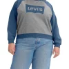 Coupon 😉 Levi's Curve Vintage Raglan Crewneck Jumper In Grey 🛒