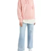 Flash Sale ❤️ Tommy Hilfiger Relaxed Mineral Dye Hoodie In Coral Pink 🔥