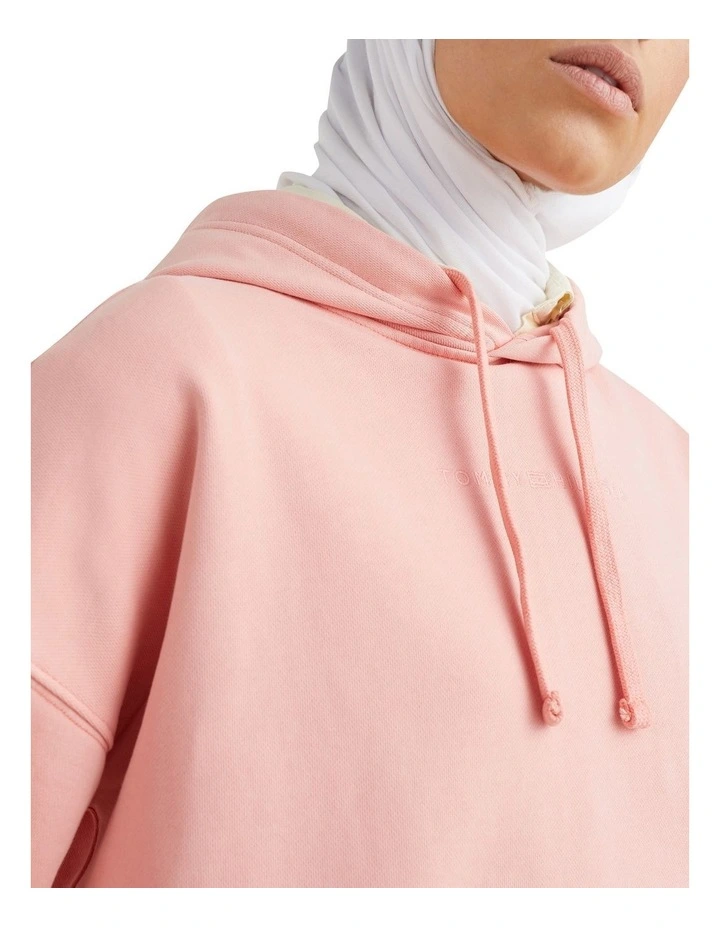 Flash Sale β€οΈ Tommy Hilfiger Relaxed Mineral Dye Hoodie In Coral Pink π₯ - Image 4