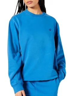Hot Sale 🎁 Superdry Core Crew Sweat In Monaco Blue 🎁