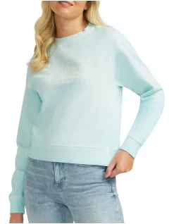 Cheap βοΈ Guess Valerya Sweatshirt Celestite Blue π