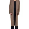 Hot Sale 🔥 Skin And Threads Merino Long Line Cardigan Taupe 🧨