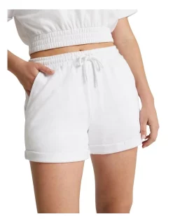 Buy 🌟 Rockwear Lemonade Terry Shorts In White ❤️