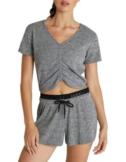 Discount ✔️ Rockwear Manhattan Ruched Front Top In Grey ⭐