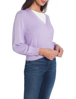 Hot Sale 🧨 David Lawrence Clodagh V Neck Cardigan In Pansy 🎉